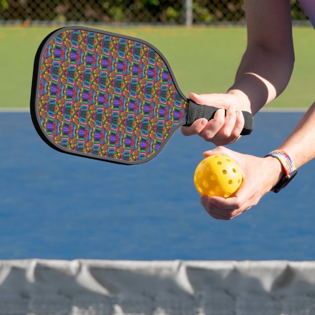 Abstract Colourful Twirlers / Pushed / Half Drop / Pickleball Paddle (Insitu)