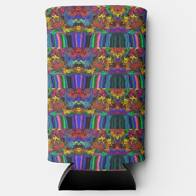 Abstract Colourful Twirlers / Pushed / Half Drop / Seltzer Can Cooler (Front)
