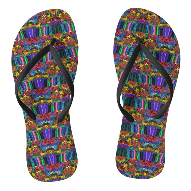 Abstract Colourful Twirlers / Pushed / Half Drop / Thongs (Footbed)
