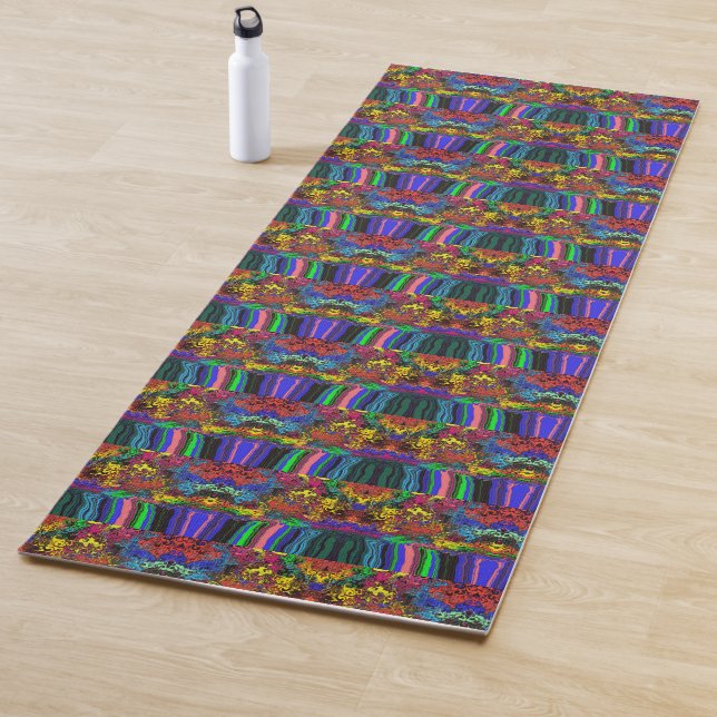 Abstract Colourful Twirlers / Pushed / Half Drop / Yoga Mat (In Situ)