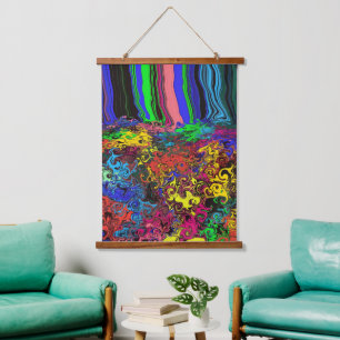 Abstract Colourful Twirlers / Pushed /  Hanging Tapestry