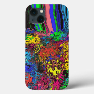 Abstract Colourful Twirlers / Pushed / iPhone 13 Case