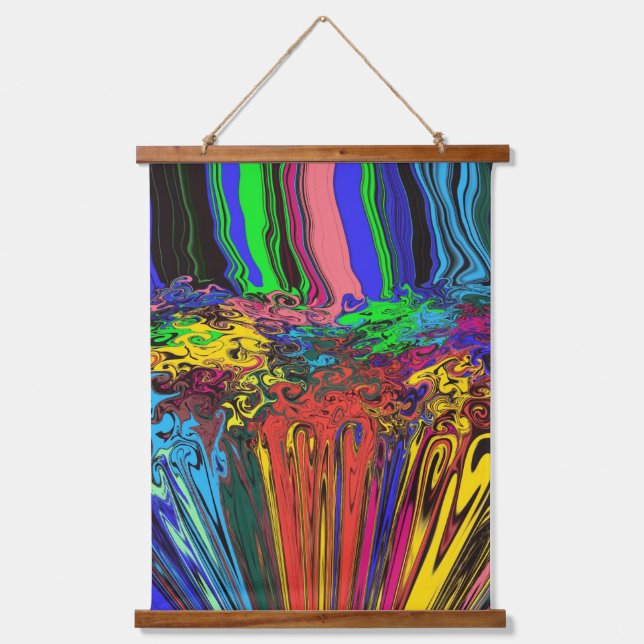 Abstract Colourful Twirlers / Pushed & Pinched / Hanging Tapestry (Front)