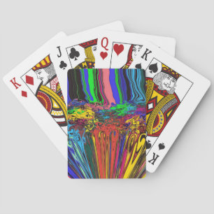 Abstract Colourful Twirlers / Pushed & Pinched / Playing Cards
