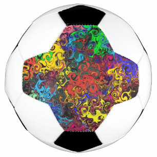 Abstract Colourful Twirlers / Soccer Ball