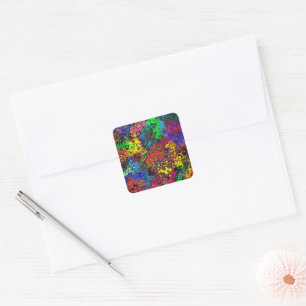 Abstract Colourful Twirlers / Square Sticker