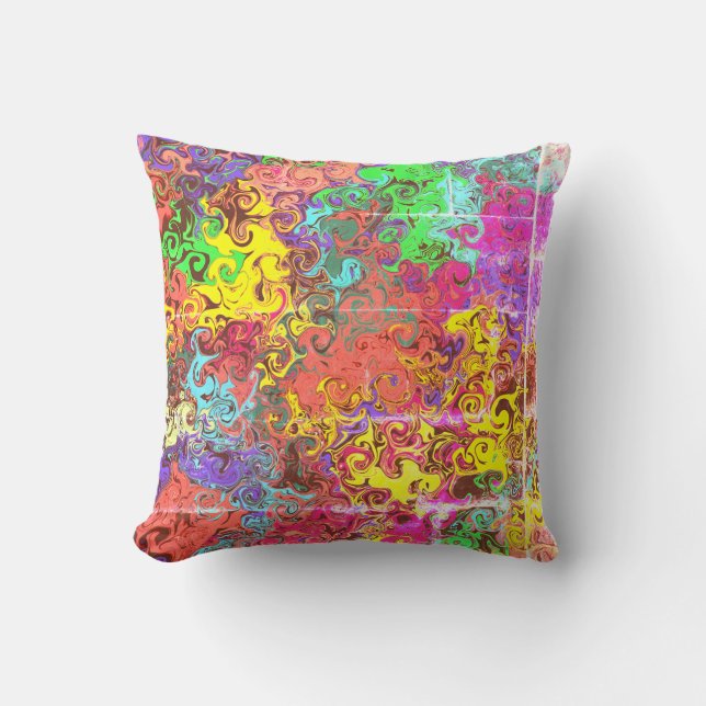 Abstract Colourful Twirlers / Vendredi / Cushion (Front)