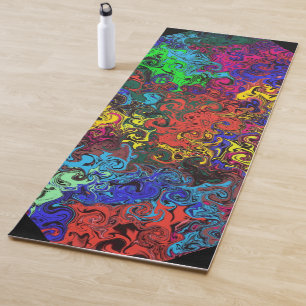 Abstract Colourful Twirlers / Yoga Mat