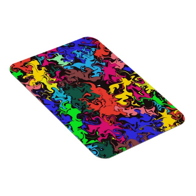 Abstract Colourful Twirls / Flexible Magnet (Right Side)