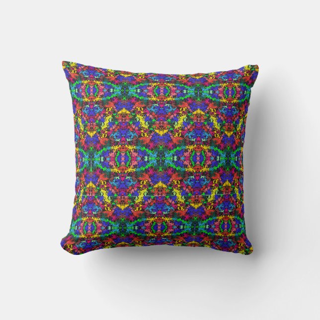 Abstract Colourful Twirls / Half Brick / Cushion (Front)