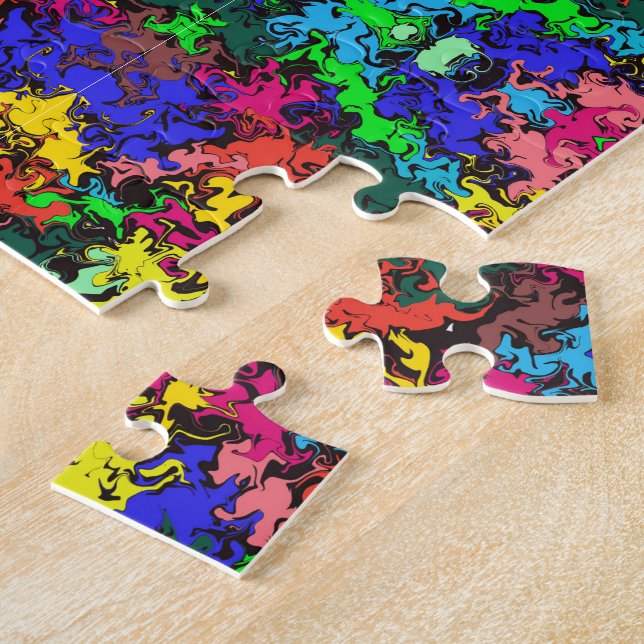 Abstract Colourful Twirls / Half Brick / Jigsaw Puzzle (Side)