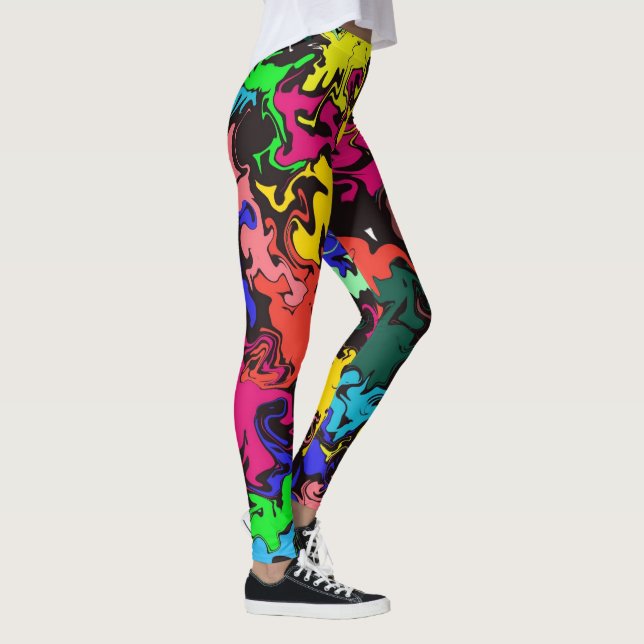 Abstract Colourful Twirls /  Leggings (Right)