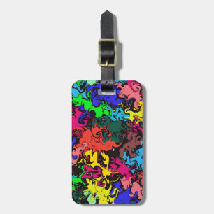 Abstract Colourful Twirls / Luggage Tag