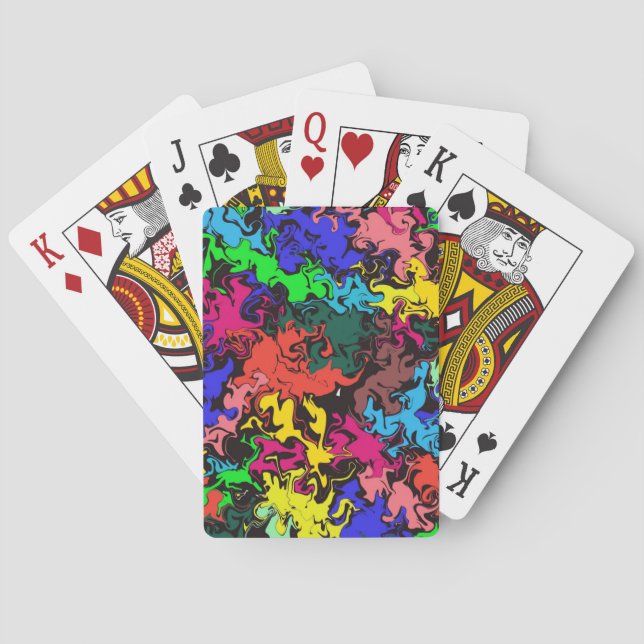 Abstract Colourful Twirls /  Playing Cards (Back)