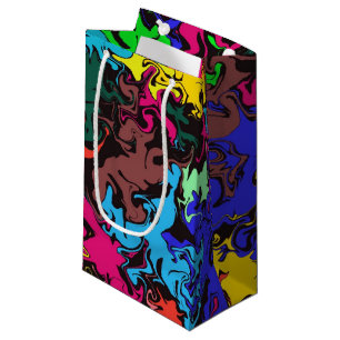 Abstract Colourful Twirls / Small Gift Bag