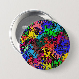 Abstract Colourful Twirly / 7.5 Cm Round Badge