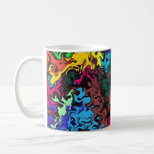 Abstract Colourful Twirly /  Coffee Mug (Left)