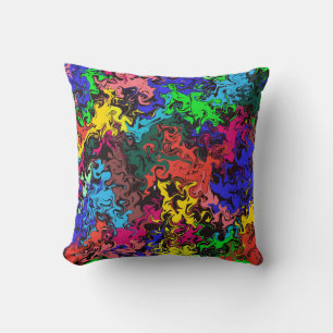 Abstract Colourful Twirly / Cushion