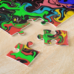 Abstract Colourful Twirly / Jigsaw Puzzle