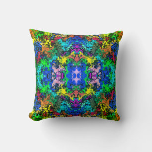Abstract Colourful Twirly / Mirror / Greenleaf / Cushion