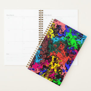 Abstract Colourful Twirly / Planner