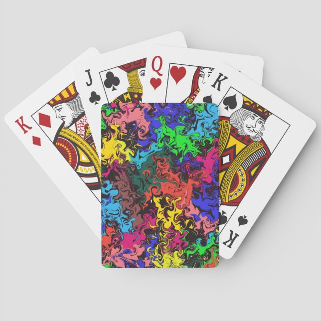 Abstract Colourful Twirly /  Playing Cards (Back)