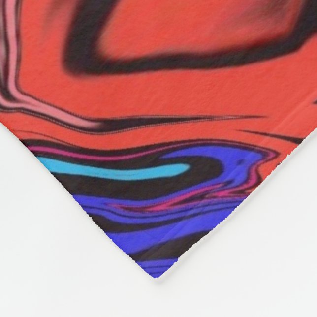 Abstract Colourful Twirly / Pushed / Fleece Blanket (Corner)