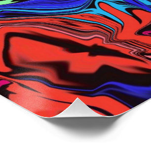 Abstract Colourful Twirly / Pushed /  Poster
