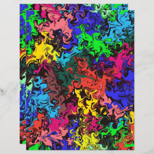 Abstract Colourful Twirly / Scrapbooking Paper