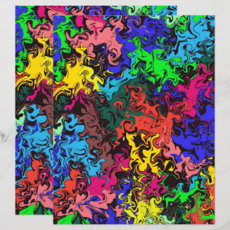 Abstract Colourful Twirly / Scrapbooking Paper