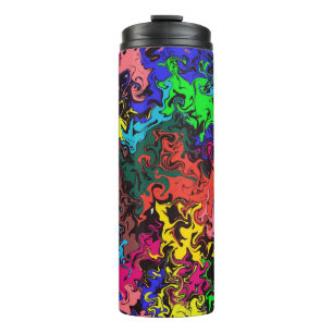 Abstract Colourful Twirly /  Thermal Tumbler
