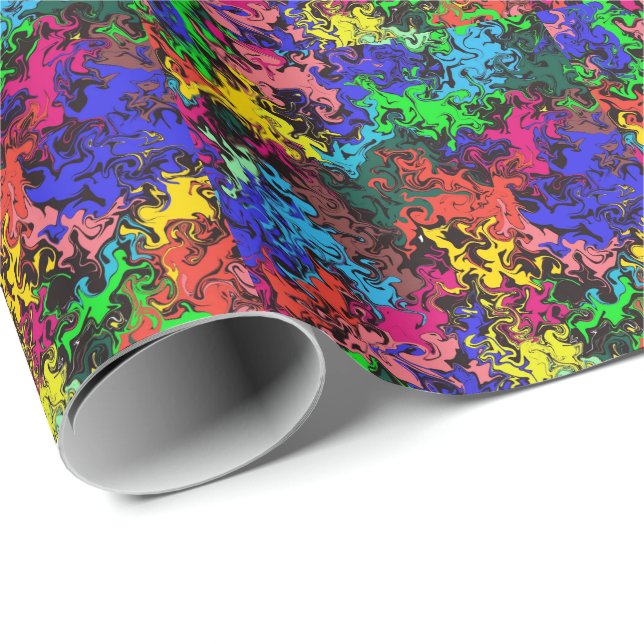 Abstract Colourful Twirly /  Wrapping Paper (Roll Corner)