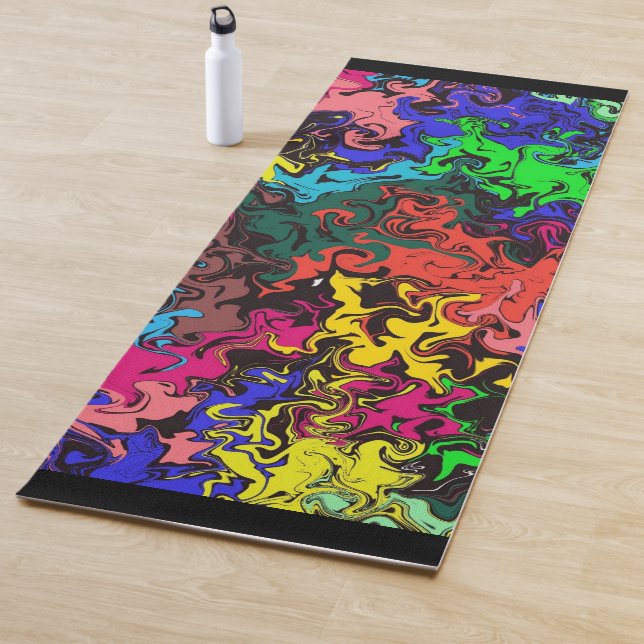 Abstract Colourful Twirly /  Yoga Mat (In Situ)