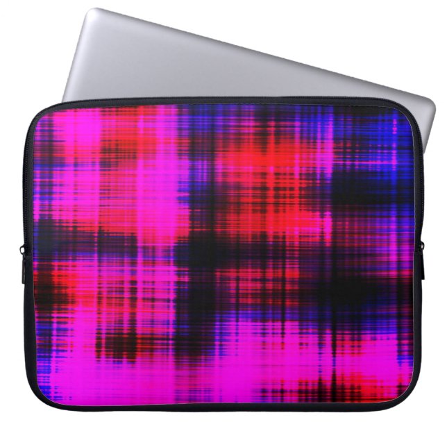 Abstract colourful vintage pattern laptop sleeve (Front)