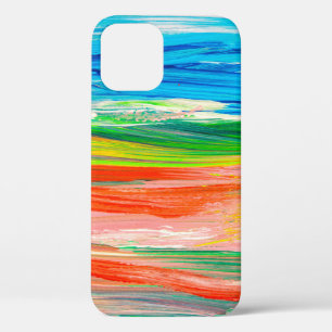 Abstract colourful watercolor artwork iPhone 12 case