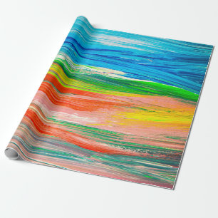 Abstract colourful watercolor artwork wrapping paper