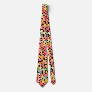 Abstract Colourful Watercolor Dots Tie