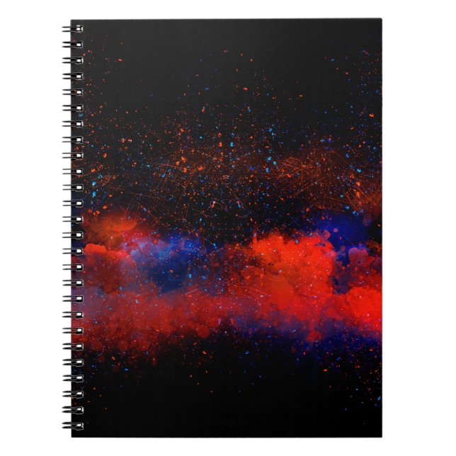 Abstract Colourful watercolor painting background, Notebook (Front)