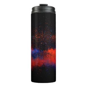 Abstract Colourful watercolor painting background, Thermal Tumbler