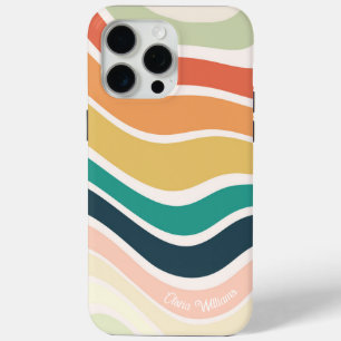 Abstract Colourful Wavy Pattern iPhone 15 Pro Max Case