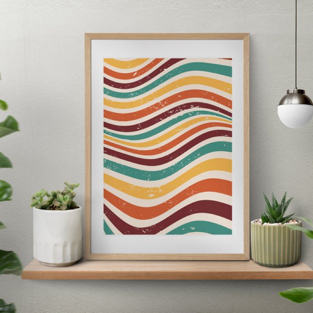 Abstract colourful wavy stripes poster (Creator Uploaded)