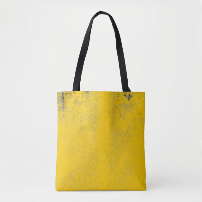 Abstract colourful yellow cement wall texture and  tote bag (Front)