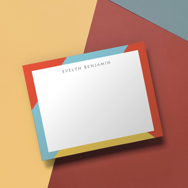 Abstract Colourful Yellow Teal Red Pattern Card (Creator Uploaded)