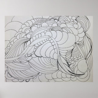 Abstract Colouring Page Poster