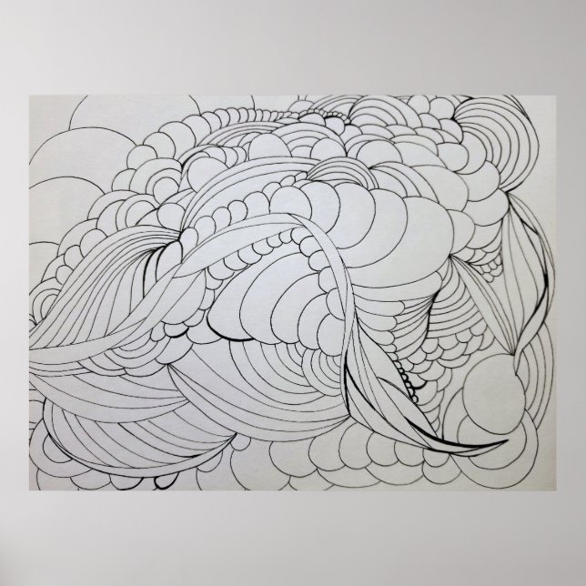 Abstract Colouring Page Poster (Front)