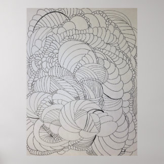 Abstract Colouring Page Poster