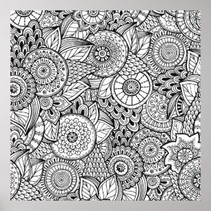 Abstract colouring Poster