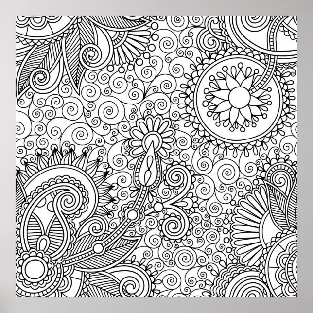 Abstract colouring Poster (Front)