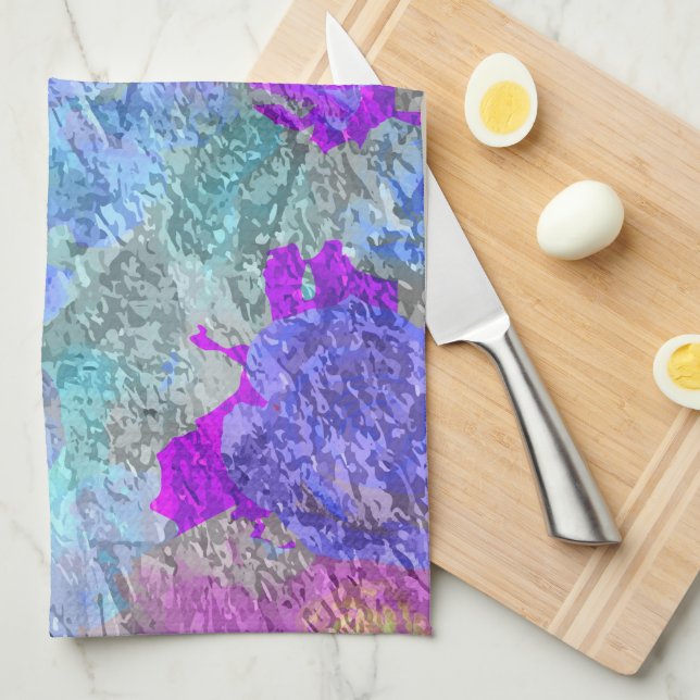 Abstract Colours 2 Tea Towel (Quarter Fold)