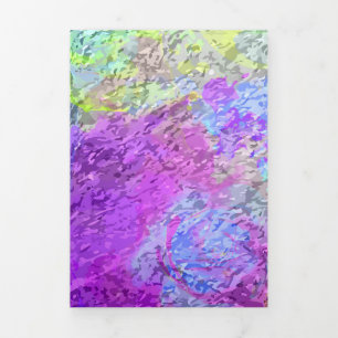 Abstract Colours 2 Tri-Fold Holiday Card